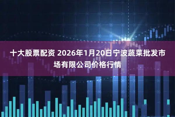 十大股票配资 2026年1月20日宁波蔬菜批发市场有限公司价格行情